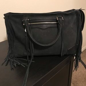 Rebecca Minkoff Black Suede Regan Satchel
